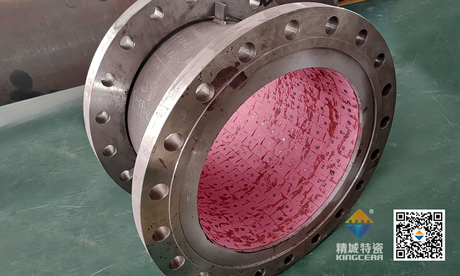 湖南壹定发耐磨陶瓷焊接受道