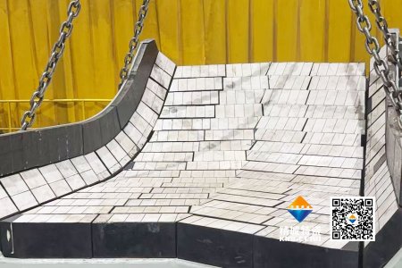 迅速响应！！！壹定发特瓷2小时内赴现场解决矿山料斗ZTA陶瓷衬板装置难题