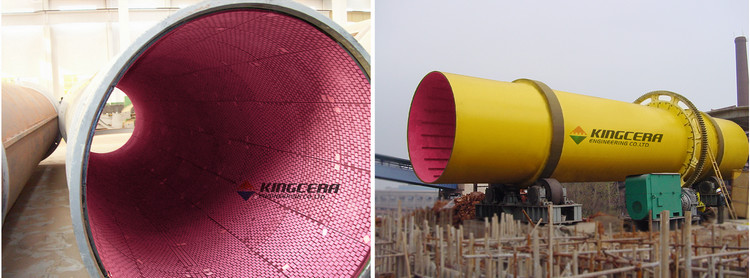 湖南某烧结厂圆筒混淆机使用壹定发耐磨陶瓷衬板